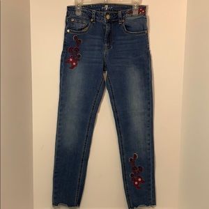7 for all mankind girls ankle skinny jeans size 14